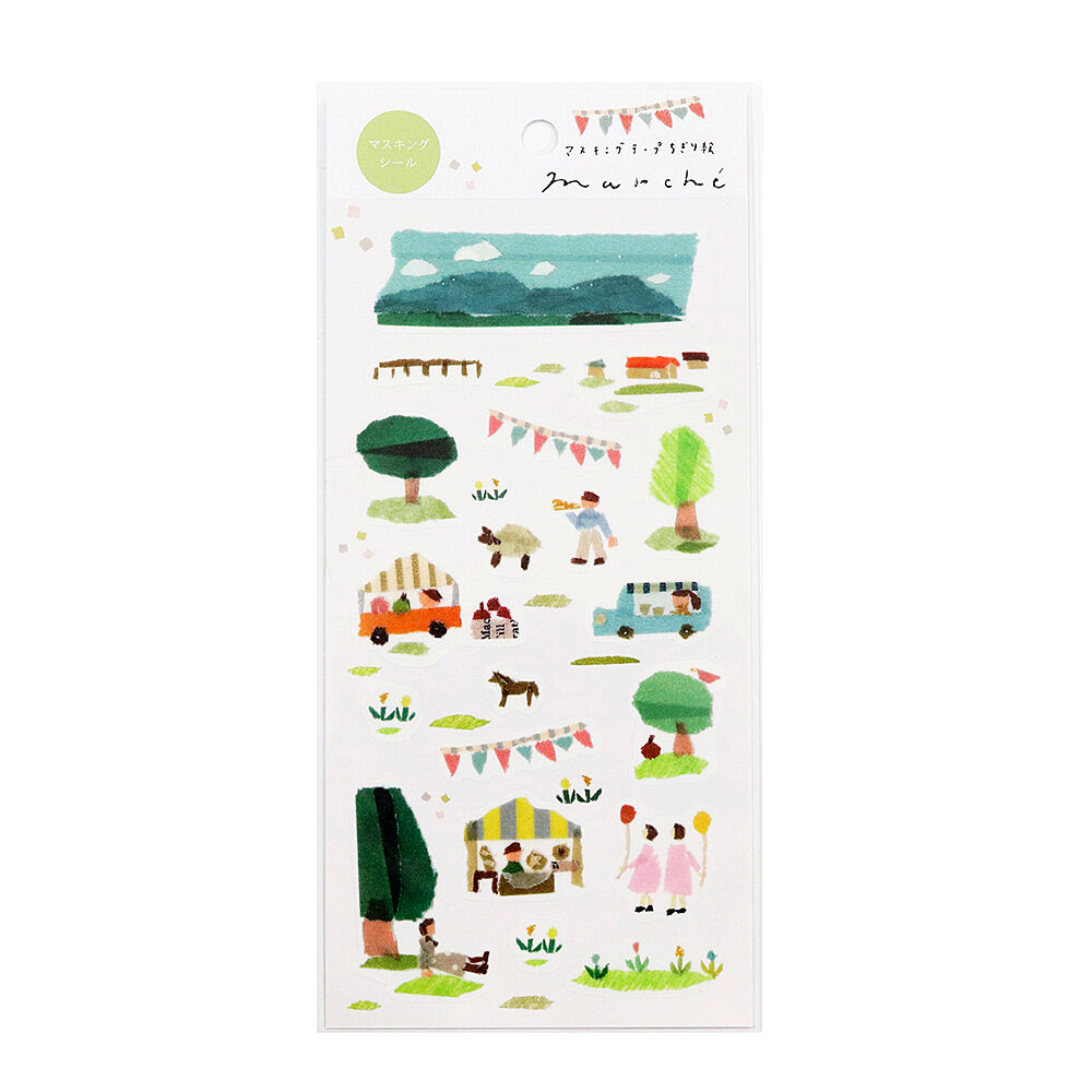 【文房具/ステーショナリー】田村美紀　マスキングシールステッカー　Marche　マルシェのサムネイル