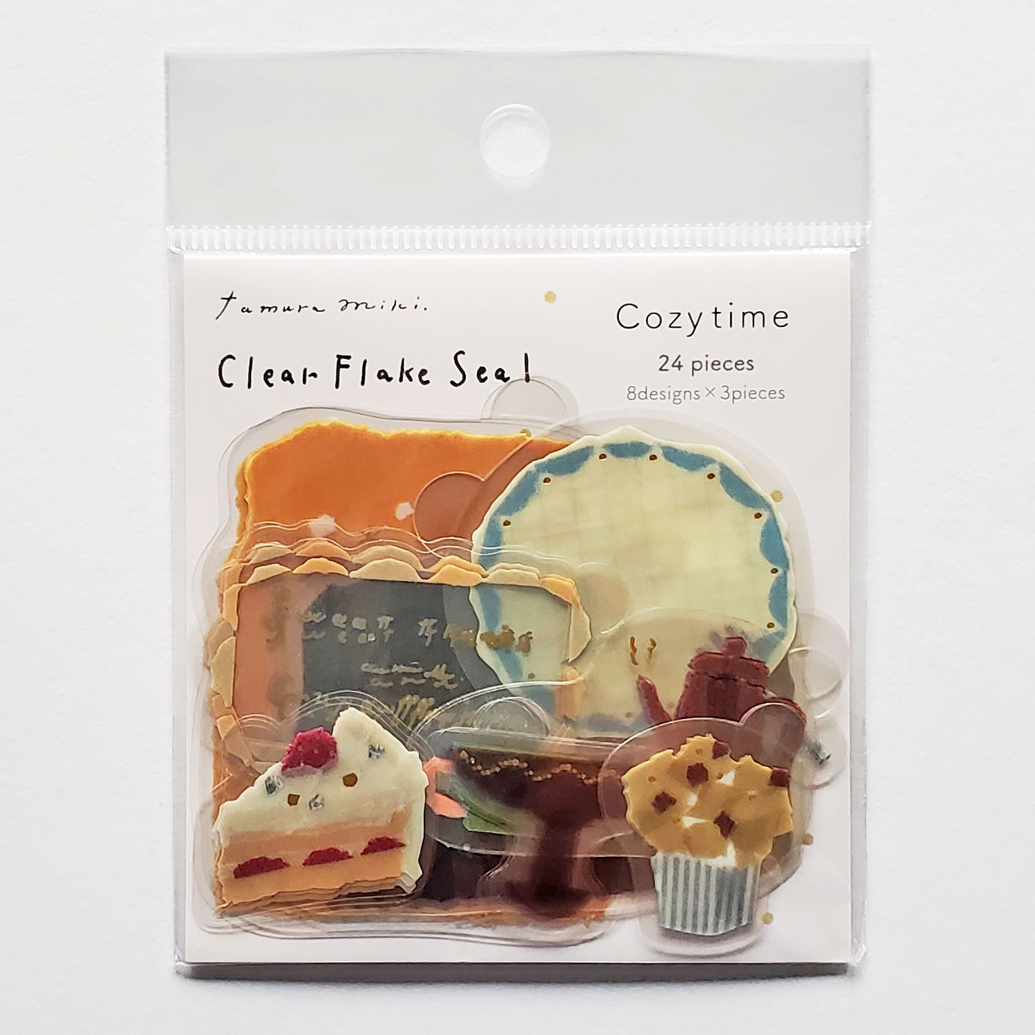 乐天商城 - 【文房具/ステーショナリー】田村美紀　クリアフレークシール　Cozy time　コージータイム