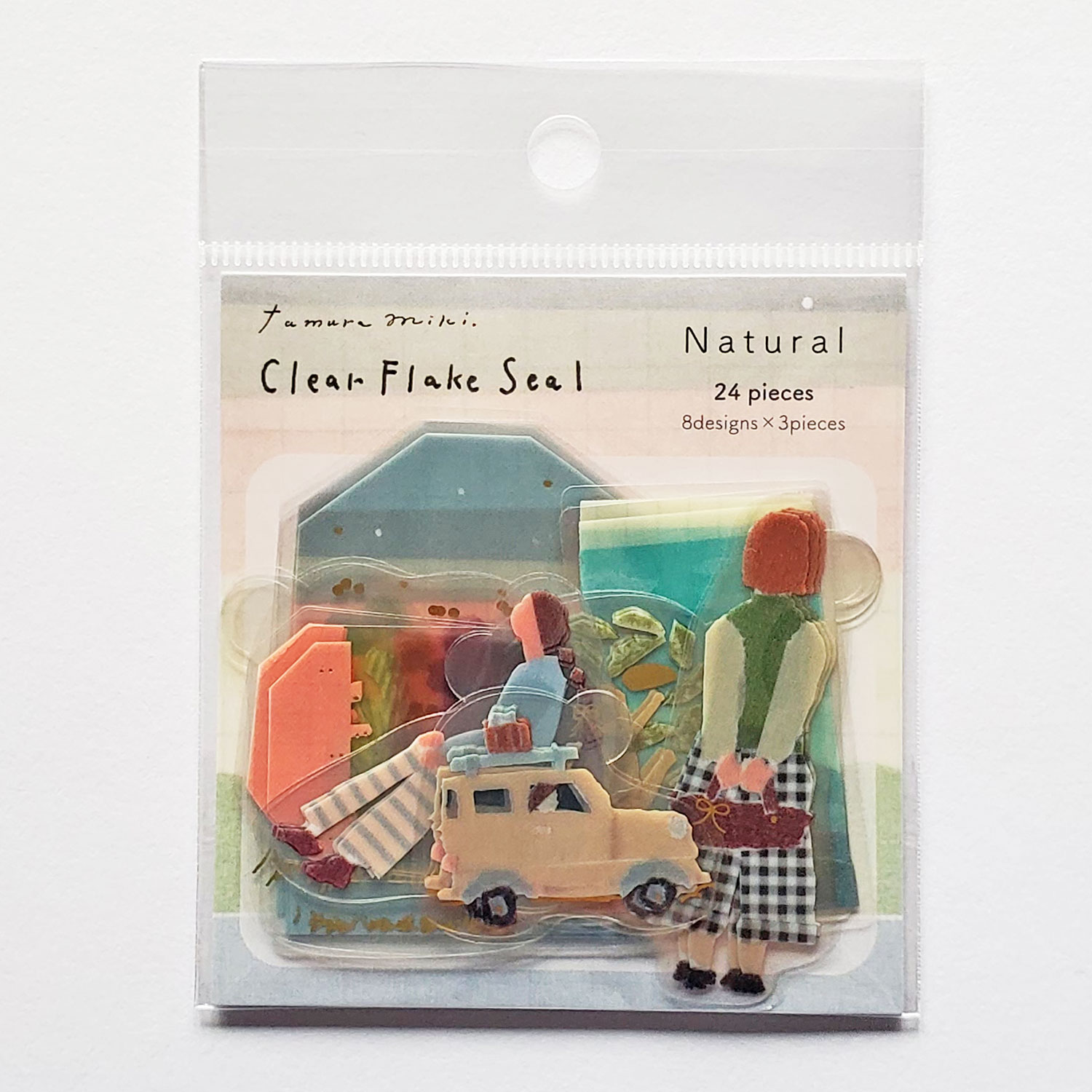 【文房具/ステーショナリー】田村美紀　クリアフレークシール　Natural　ナチュラル