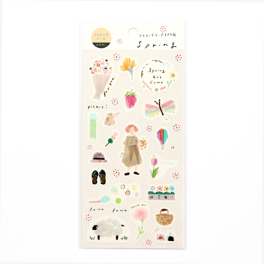 Rakuten - 【文房具/ステーショナリー】田村美紀　マスキングシールステッカー　Spring　春