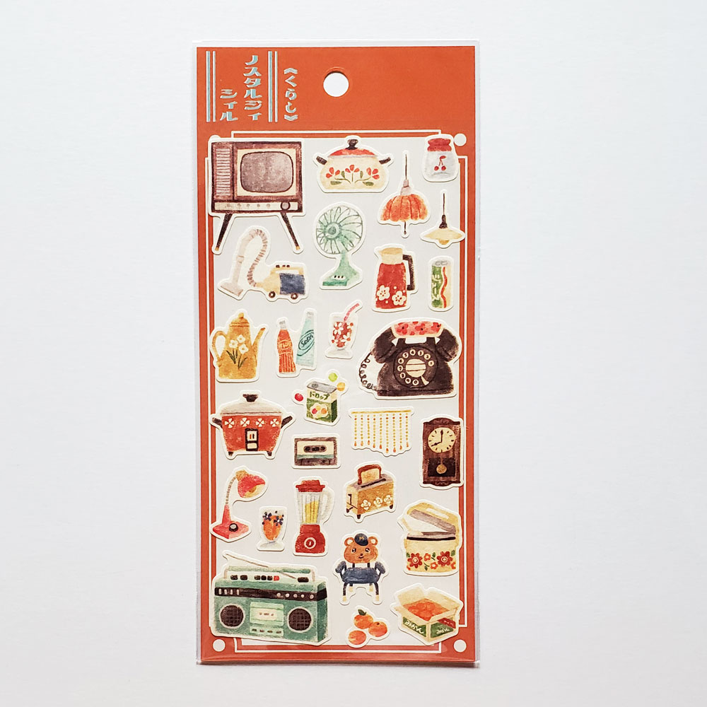 【文房具/ステーショナリー】ノスタルジィシィルステッカー 82040 くらし