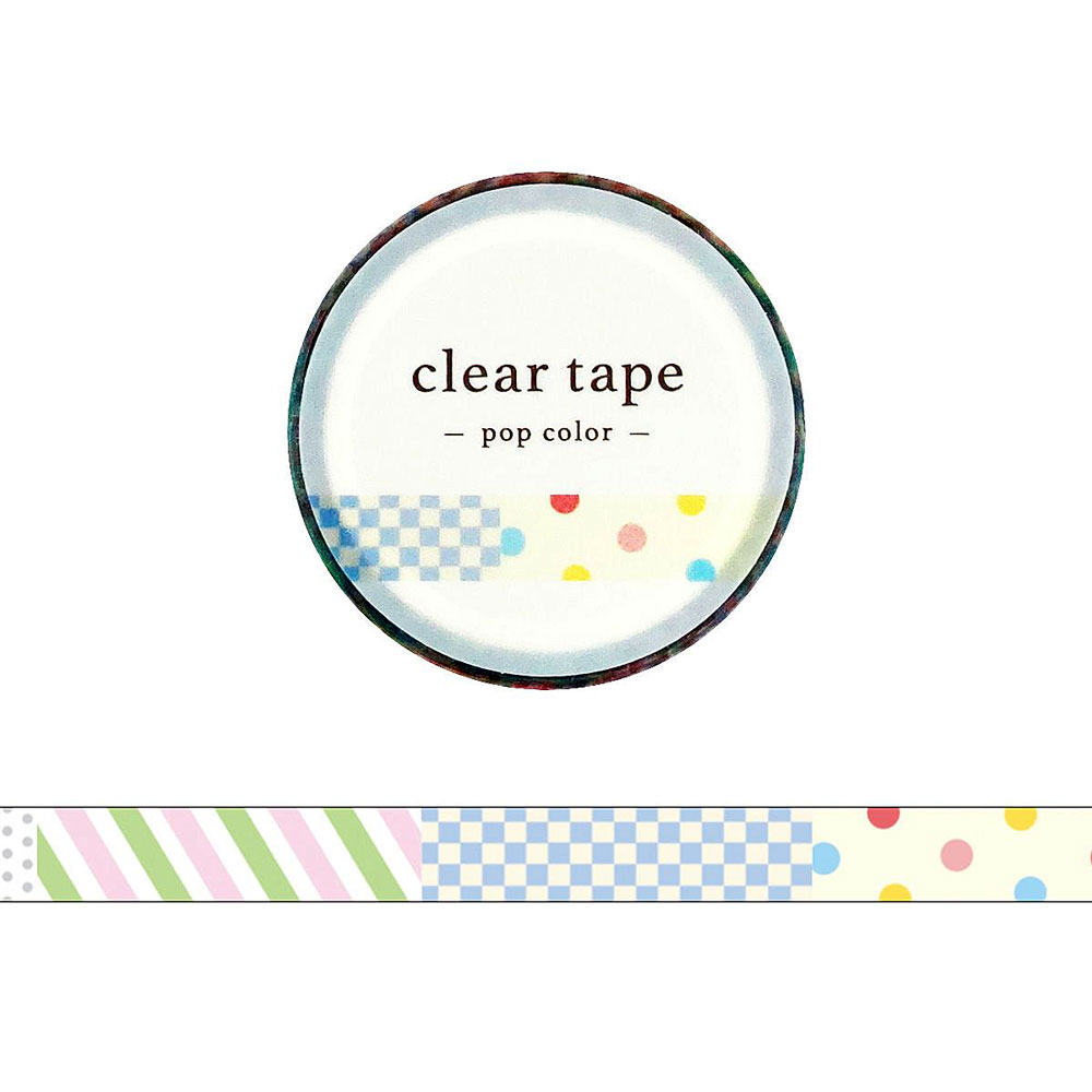 Rakuten - 【マインドウェイブ】7mm幅クリアテープ 95641 pop color パターン