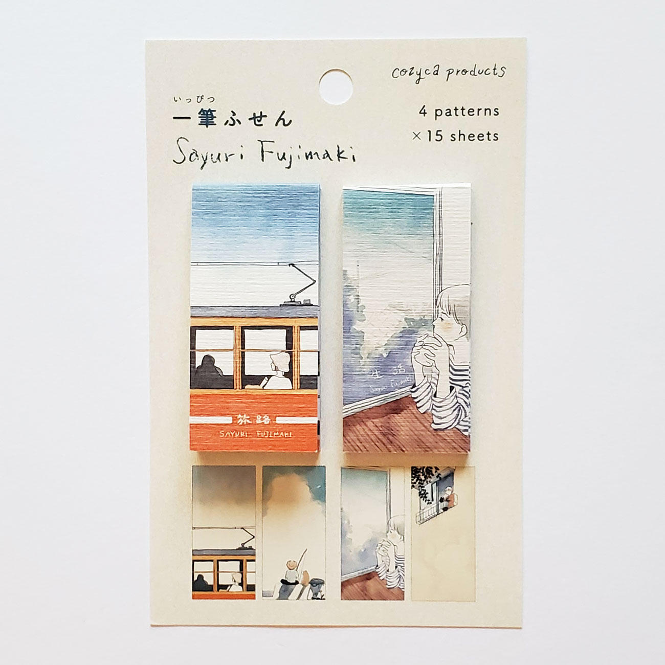 乐天商城 - 【文房具/ステーショナリー】藤巻佐有梨　一筆ふせん ミニ付箋セット　旅路・生活