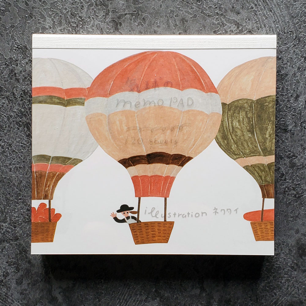 【文房具/ステーショナリー】ネクタイ　メモ帳　ブロックメモ　気球