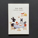 【文房具/ステーショナリー】福岡麻利子 はがき箋10枚入り TEA TIME