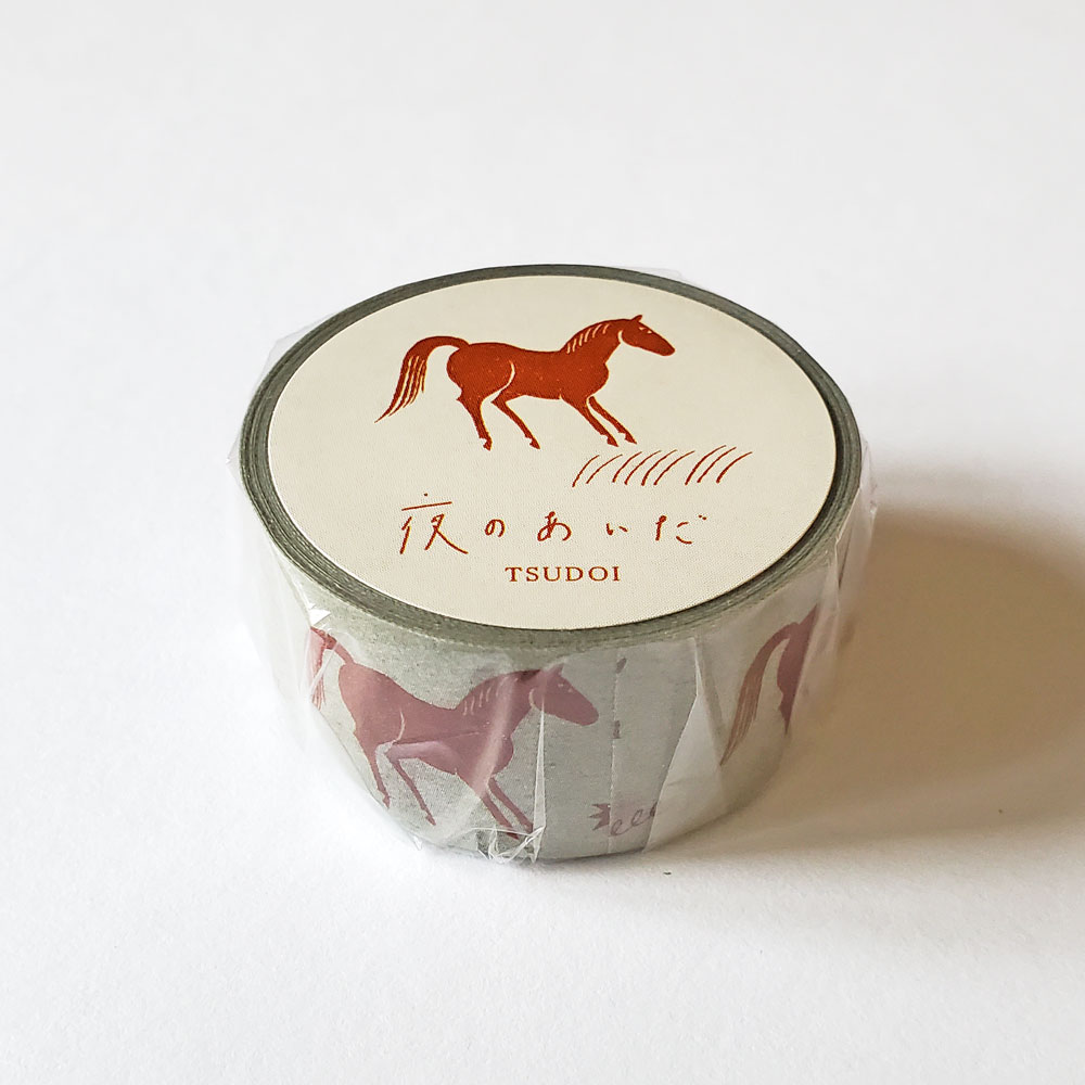 【文具ステーショナリー】西淑×水縞　マスキングテープ　夜のあいだ 集い レンガ