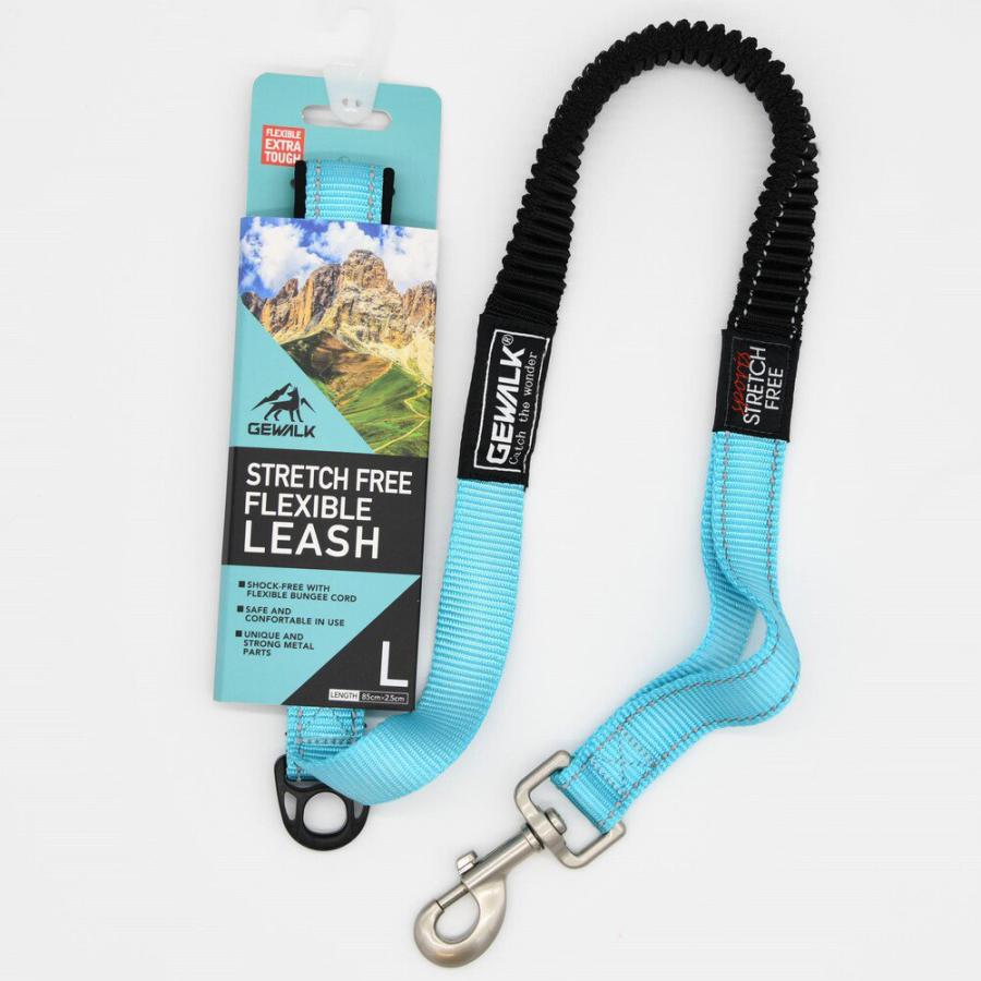 GEWALK ストレッチフリー フレキシブルリーシュ シーブルー サイズL【送料無料・メール便、同梱不可】