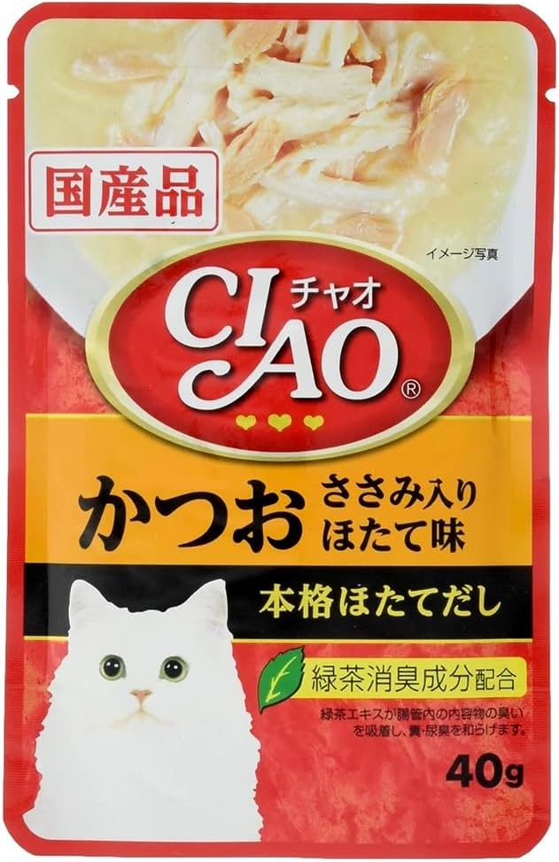 樂天商城 - CIAOパウチ かつお ささみ入り ほたて味（賞味期限2026.4.25以降）