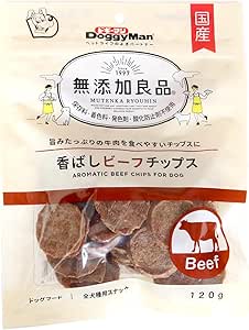 Chips - ドギーマン 無添加良品 香ばしビーフチップス(120g)【期限切れ2026.1以降】【メール便、送料無料・同梱不可】