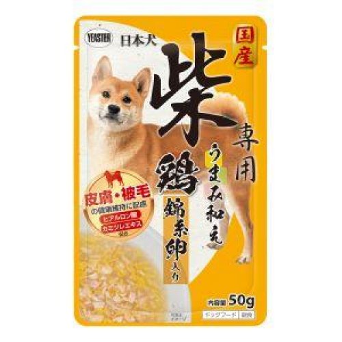 日本犬 柴専用 うまみ和え 鶏 錦糸卵入りのパッケージ