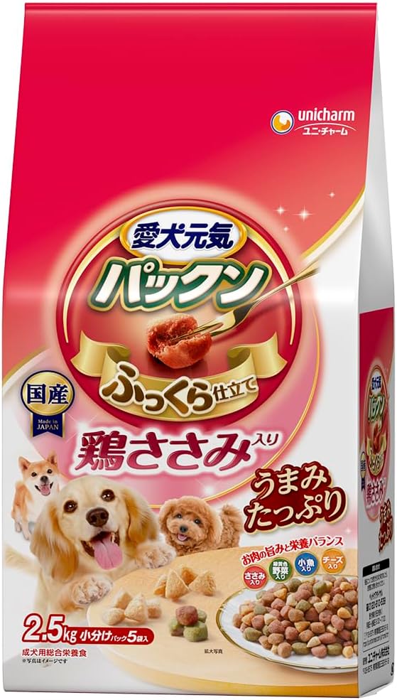 其它 动物食品 - 愛犬元気 ゲインズパックン 鶏ささみ入り 鶏ささみ・緑黄色野菜・小魚・チ-ズ入り2.5kg 【期限切れ2025.6月】