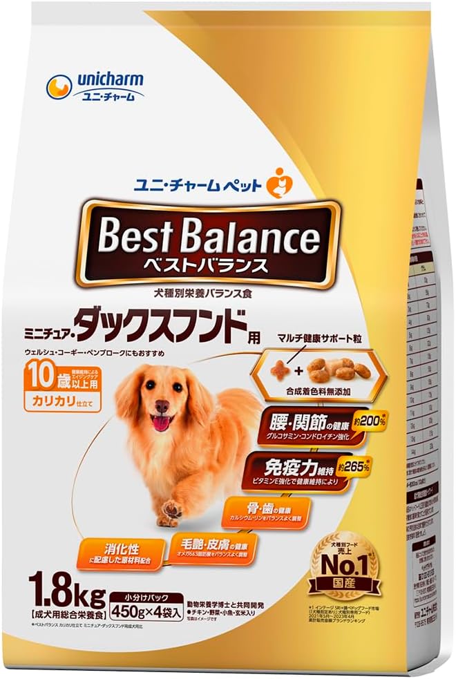 樂天商城 - ベストバランス カリカリ仕立て ミニチュア・ダックスフンド用 10歳以上用 1.8kg【期限切れ2025.9月】