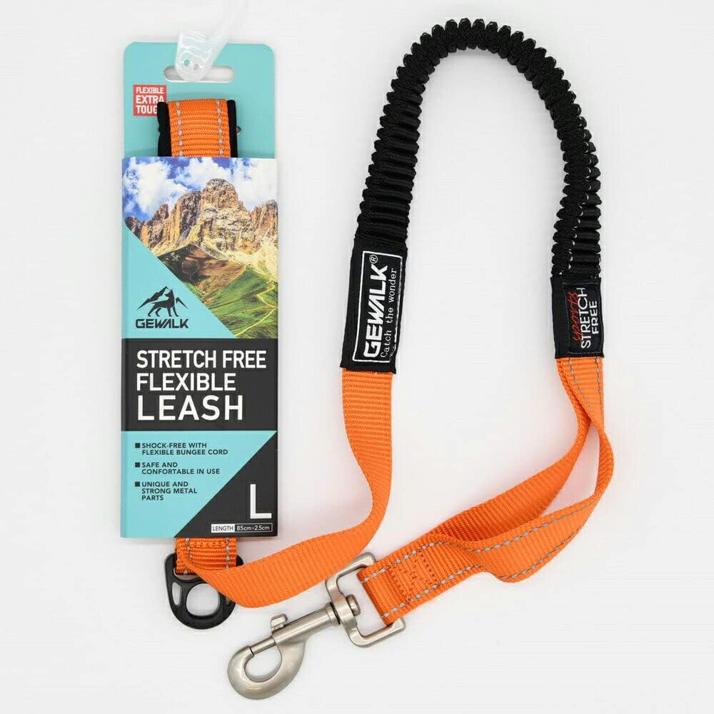 樂天商城 - GEWALK ストレッチフリー フレキシブルリーシュ オレンジ L 犬用【メール便・送料無料・同梱不可】