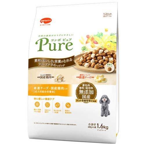 Rakuten - 訳アリ期限切れ2026.3コンボ ピュア ドッグ 厳選チーズ・国産鶏肉入り(1.6kg) （パッケージシールのはがし跡等あり）（送料無料商品と同梱不可）A-16 C-3 C-18