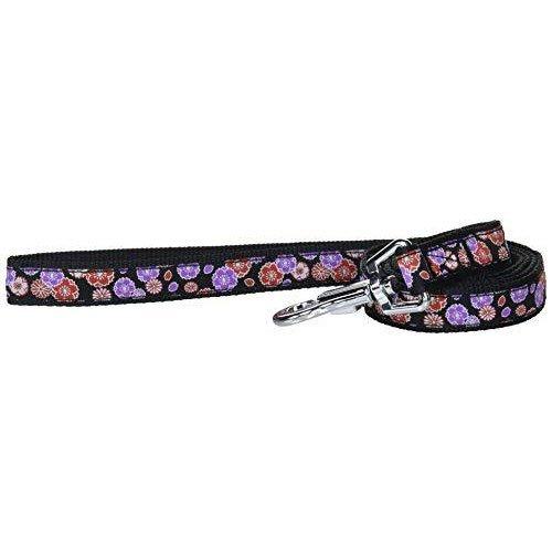 樂天商城 - Petio 犬雅 桜と菊リード M ブラック【送料込み、メール便・同梱不可】