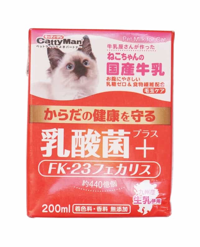 Rakuten - ねこちゃんの国産牛乳 乳酸菌プラス 200ml　期限切れ2025.06以降（パッケージシールのはがし跡等あり）（送料無料商品と同梱不可）