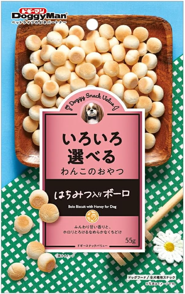 【訳あり期限切れ2026.4】ドギースナックバリュー はちみつ入りボーロ 55g【メール利用です】（パッケージシールのはがし跡等あり）（送料無料商品と同梱不可）[井3]