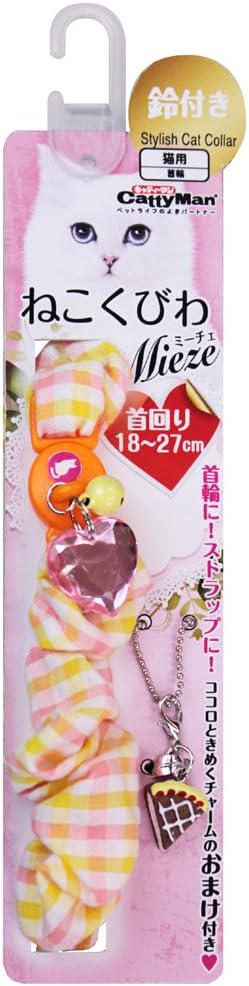 Collars, Harnesses - キャティーマン MC201 ねこくびわ ミーチェ 鈴あり シュシュギンガム【メール便・送料無料・同梱不可】