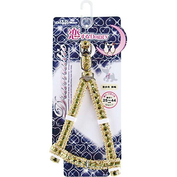 恋するドギー 胴輪 ストーン ゴールド(1コ入)【ほつれ有り】【送料込み、メール便・同梱不可】