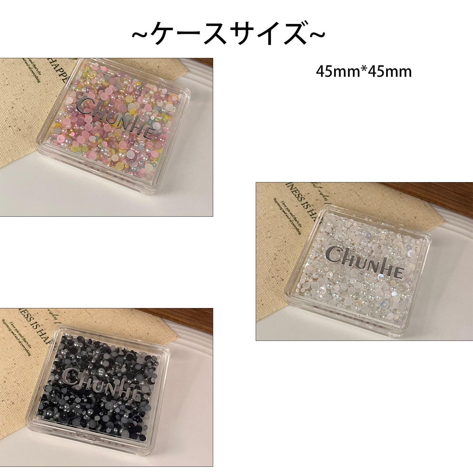 CHUNHE Ⱦ�ߥѡ��� �ե�åȥХå��������ѡ��� Ⱦ��1.5mm��2mm��2.5mm��3mm �������ߥå�������2.4g��UV�쥸�󡦥�����ͥ����б�����ѡ������������������꡼��DIY����