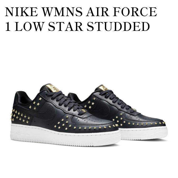 y񂹏izNIKE WMNS AIR FORCE 1 LOW STAR STUDDED BLACK iCL EBY GAtH[X1 [ X^[ X^bfBh ubN AR0639-001