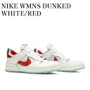 y񂹏izNIKE WMNS DUNKED WHITE/RED iCL EBY _Nh zCg/bh CK6654-101