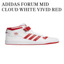 【お取り寄せ商品】ADIDAS FORUM MID CLOUD WHITE VIVID RED アディダス フォーラム ミッド クラウド ホワイト ビビット レッド GY5819