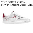 【お取り寄せ商品】NIKE COURT VISION LOW PREMIUM WHITE/RED ナイキ コート ヴィジョン ロー プレミアム ホワイト/レッド...