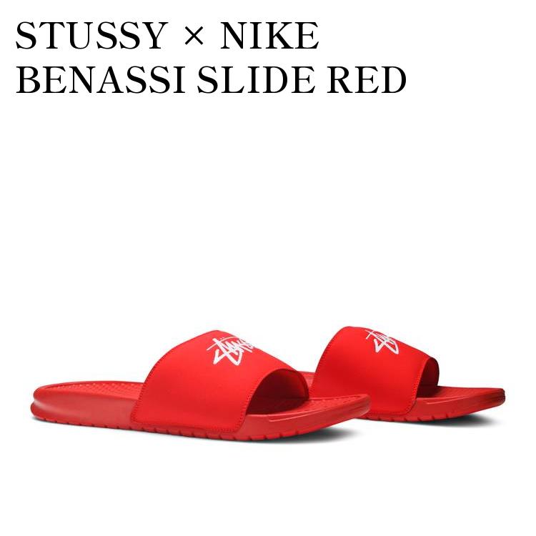 【お取り寄せ商品】STUSSY × NIKE BENASSI SLIDE RED ステューシー × ナイキ ベナッシ スライド レッド CW2787-600