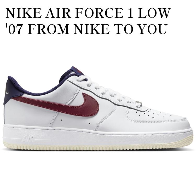 NIKE AIR FORCE 1 LOW '07 FROM NIKE TO YOU TEAM RED NAVY FV8105-161 メンズ レディース 人気 おしゃれ