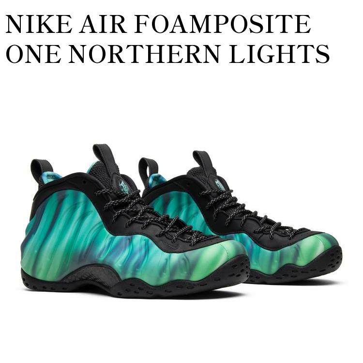 【お取り寄せ商品】NIKE AIR FOAMPOSITE ONE NORTHERN LIGHTS BLACK/GREEN GLOW-FIAS PURPLE ナイキ エア フォームポジット ワン ノーザン ライツ ブラック/グリーン グローフィアス パープル 840559-001