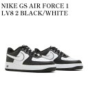 【お取り寄せ商品】NIKE GS AIR FORCE 1 LV8 2 BLACK/WHITE ナイキ GS エアフォース1 LV8 2 ブラック/ホワイト DV1621-001