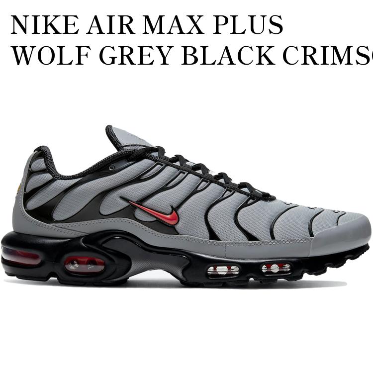 乐天商城 - 【海外限定 お取り寄せ商品】NIKE AIR MAX PLUS WOLF GREY BLACK CRIMSON DC1936-002 メンズ レディース 人気 おしゃれ