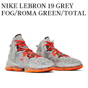 【お取り寄せ商品】NIKE LEBRON 19 GREY FOG/ROMA GREEN/TOTAL ORANGE ナイキ レブロン19 グレーフォグ/ローマグリーン/トータルオレンジ DC9339-001