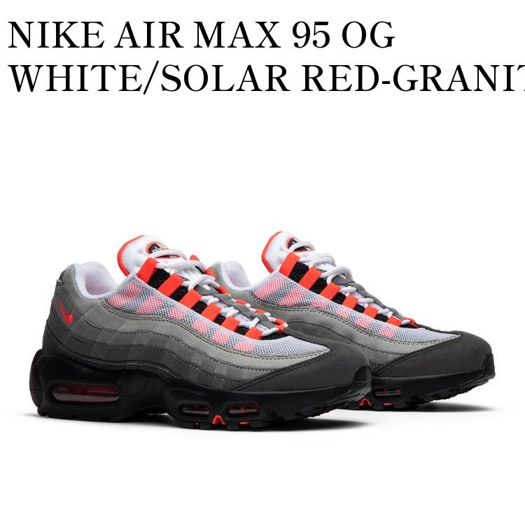 【お取り寄せ商品】NIKE AIR MAX 95 OG WHITE/SOLAR RED-GRANITE DUST ナイキ エアマックス95 OG ホワイト/ソーラーレッド AT2865-100