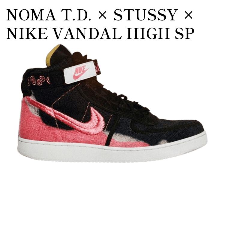 y񂹏izNOMA T.D. ~ STUSSY ~ NIKE VANDAL HIGH SP BLACK/SEA CORAL/WHITE m[}eB[fB[ ~ Xe[V[ ~ iCL o_ nC SP ubN/V[R[/zCg DX5425-002