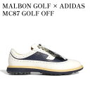 【お取り寄せ商品】MALBON GOLF × ADIDAS MC87 GOLF OFF WHITE/COLLEGE NAVY/CRISTAL JADE マルボン...