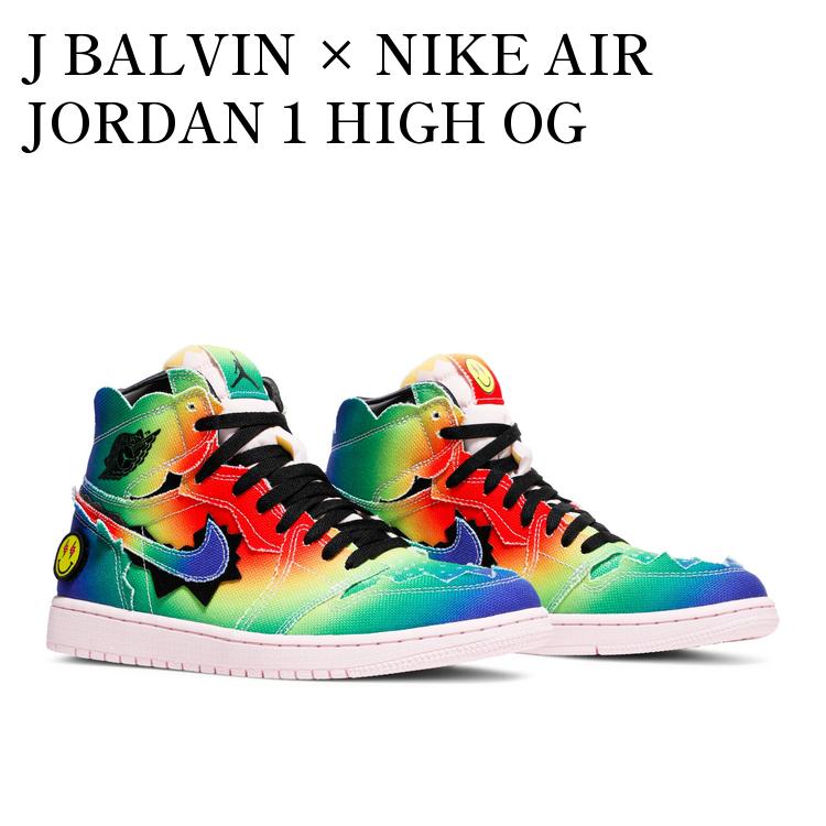 ڤ󤻾ʡJ BALVIN  NIKE AIR JORDAN 1 HIGH OG RAINBOW J Хӥ  ʥ 硼1 ϥ OG 쥤ܡ DC3481-900