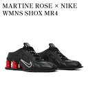 【お取り寄せ商品】MARTINE ROSE × NIKE WMNS SHOX MR4 BLACK/METALLIC SILVER COMET RED マーティン...