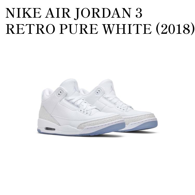 楽天RAISE【海外限定 お取り寄せ商品】JORDAN 3 RETRO PURE WHITE （2018） 136064-111 メンズ レディース
