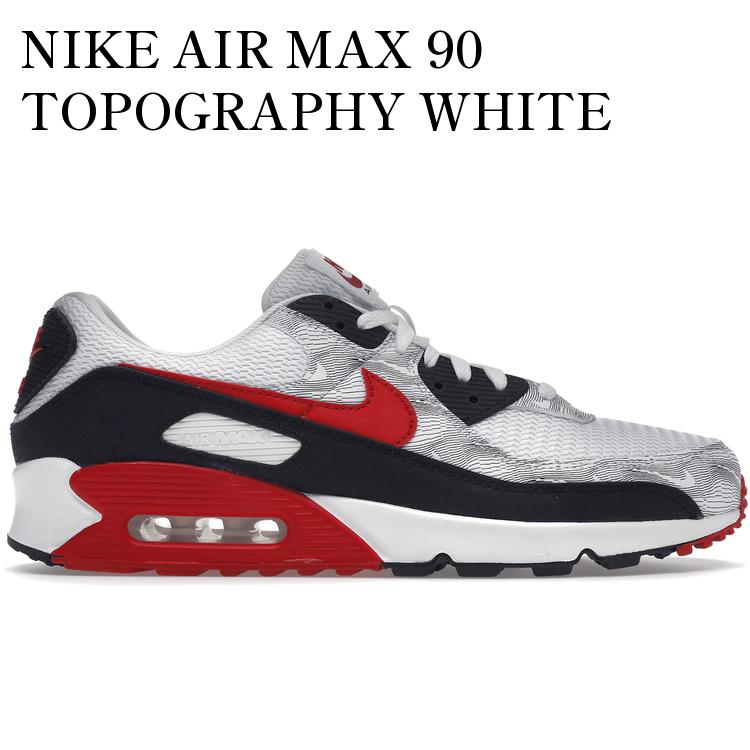 NIKE AIR MAX 90 TOPOGRAPHY WHITE UNIVERSITY RED DJ0639-100 メンズ レディース 人気 おしゃれ