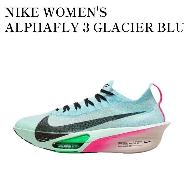 限定モデル NIKE ナイキ スニーカー 【お取り寄せ商品】NIKE WOMEN'S ALPHAFLY 3 GLACIER BLUE/MINT FOAM/GREEN SHOCK/BLACK ナイキ ウィメンズ アルファフライ3 グレイシャーブルー/ミントフォーム/グリーンショック/ブラック FD8315-400 メンズ レディース 人気 おしゃれ