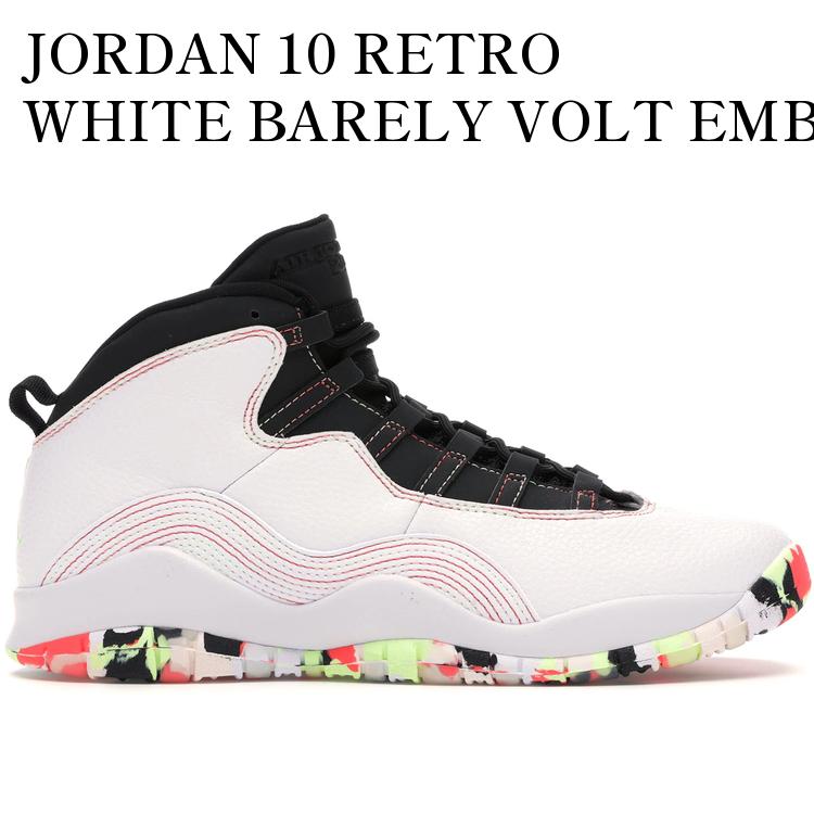 JORDAN 10 RETRO WHITE BARELY VOLT EMBER GLOW (GS) BV1843-176 メンズ レディース 人気 おしゃれ