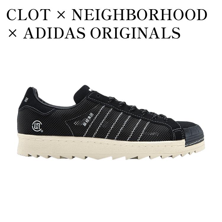 【お取り寄せ商品】CLOT × NEIGHBORHOOD × ADIDAS ORIGINALS SUPERSTAR BY EDISON CHEN BLACK クロット × ネイバーフッド × アディダス オリジナルス スーパースター バイ エディソン・チャン ブラック IE8879