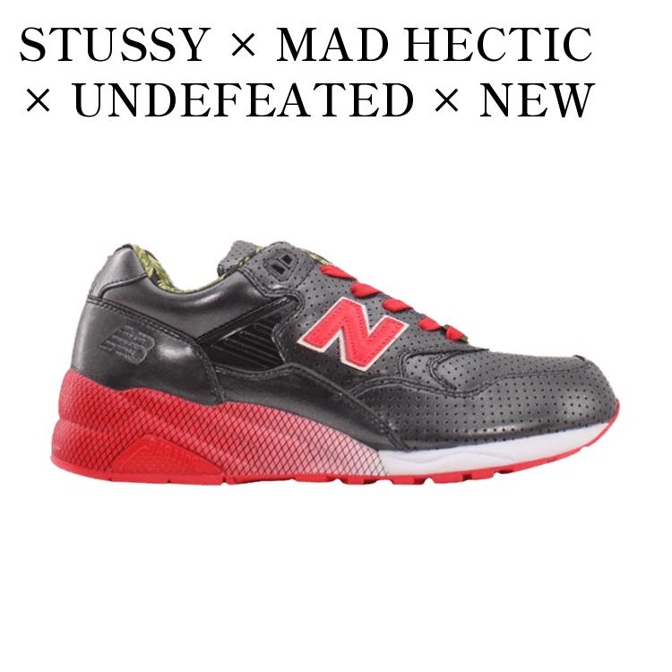 【お取り寄せ商品】STUSSY × MAD HECTIC × UNDEFEATED × NEW BALANCE MT580 BLACK RED ステューシー × マッドヘクティク × アンディフィーテッド × ニューバランス MT580 ブラック レッド MT580UGM