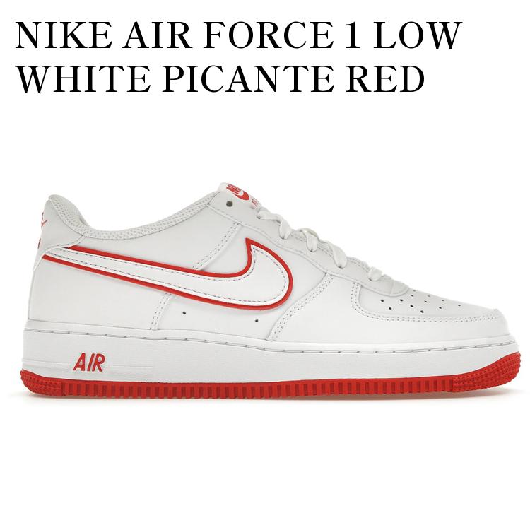 NIKE AIR FORCE 1 LOW WHITE PICANTE RED (GS) DV7762-101 メンズ レディース 人気 おしゃれ