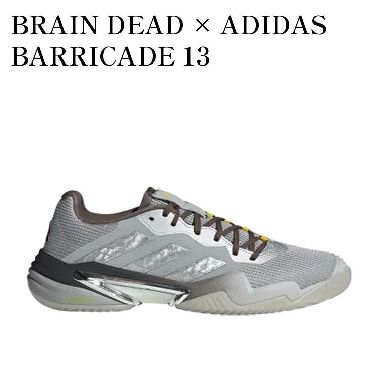 【お取り寄せ商品】BRAIN DEAD × ADIDAS BARRICADE 13 GREY/PANTONE/PANTONE ブレインデッド × アディダス バリケード13 グレー/パントン/パントン JS1054 メンズ レディース 人気 おしゃれ