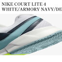 【お取り寄せ商品】NIKE COURT LITE 4 WHITE/ARMORY NAVY/DENIM TURQUOISE/VOLT ナイキ コートライト4 ホワ...