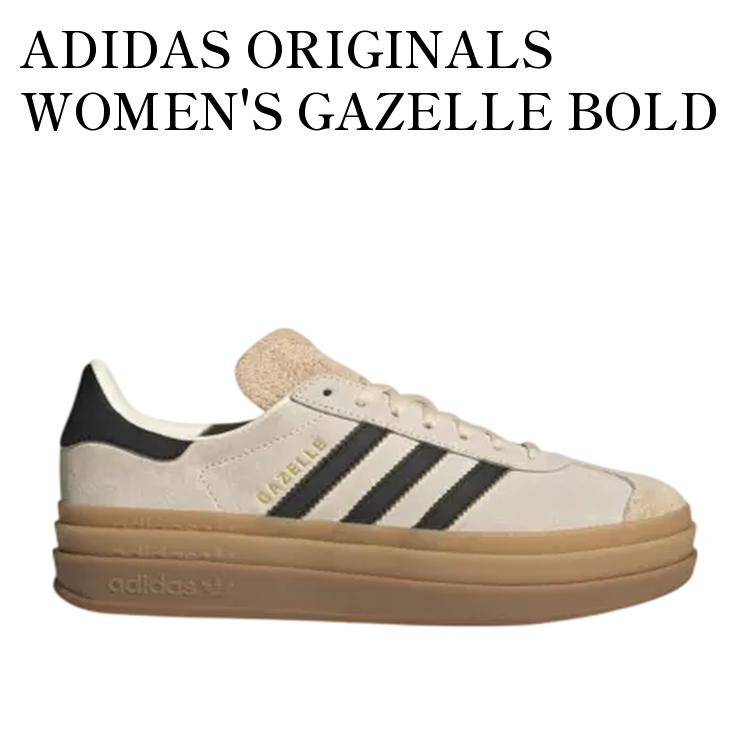 �ڤ����󤻾��ʡ�ADIDAS ORIGINALS WOMEN'S GAZELLE BOLD CREAM WHITE/CORE BLACK/SAND STRAT...