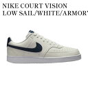 【お取り寄せ商品】NIKE COURT VISION LOW SAIL/WHITE/ARMORY NAVY ナイキ コートビジョン ロー セイル/ホワイト/アー...